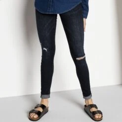 Birkenstock Arizona Soft Footbed Leather Metallic Anthracite -Birkenstock Sale Store 1000295 f look f