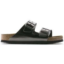 Birkenstock Arizona Soft Footbed Leather Metallic Anthracite -Birkenstock Sale Store 1000295 side