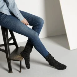 Birkenstock Cotton Twist Women Cotton-Polyamide-Elastane Black -Birkenstock Sale Store 1002443 f closeup f