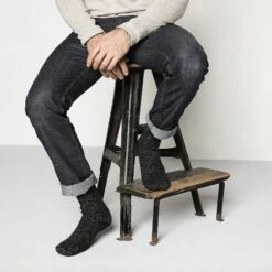 Birkenstock Cotton Twist Men Cotton-Polyamide-Elastane Black -Birkenstock Sale Store 1002545 f closeup m