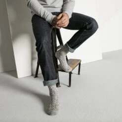 Birkenstock Cotton Twist Men Cotton-Polyamide-Elastane Gray -Birkenstock Sale Store 1002548 f closeup m