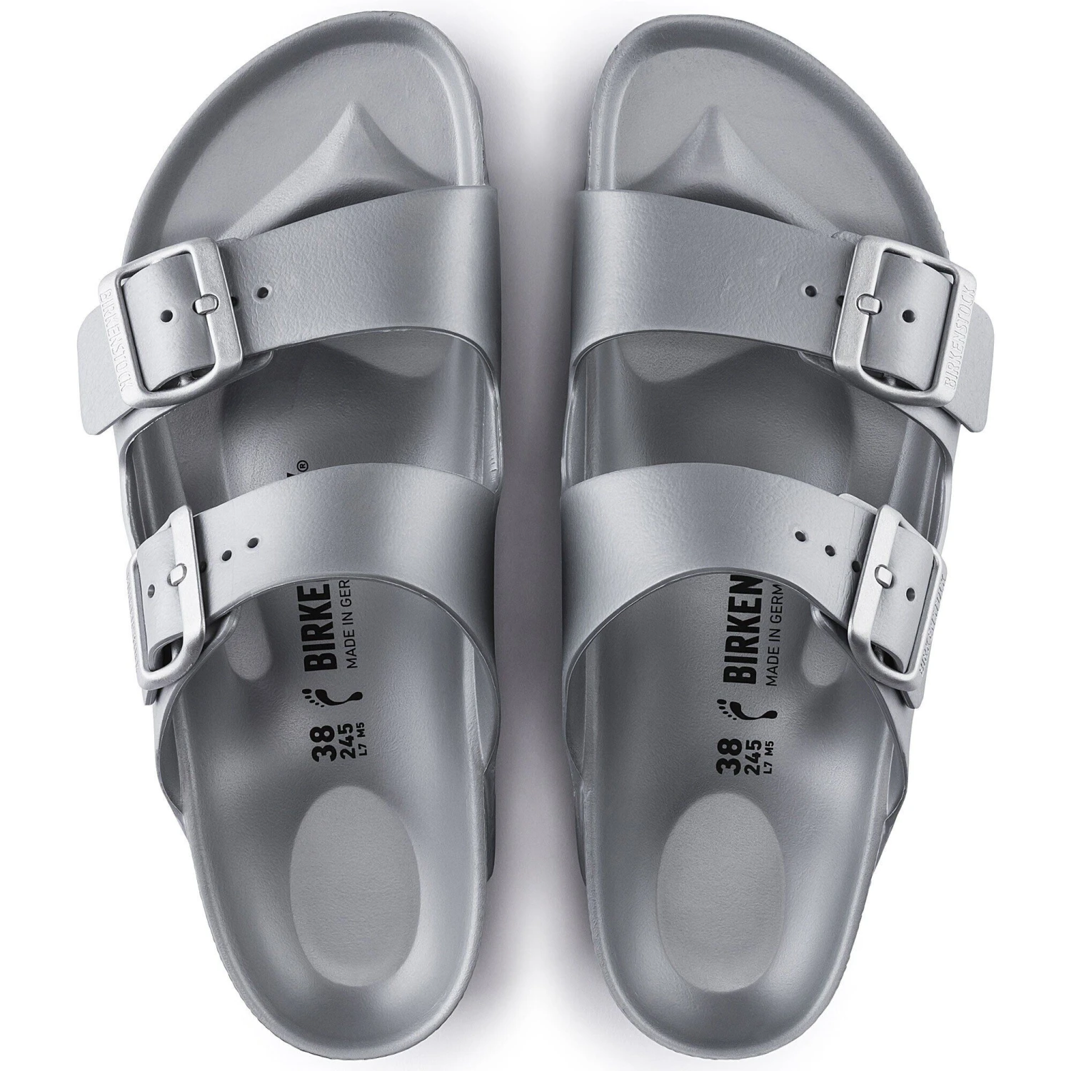 Birkenstock Arizona Essentials EVA Metallic Silver 2 Birkenstock Arizona Essentials EVA Metallic Silver - Image 2
