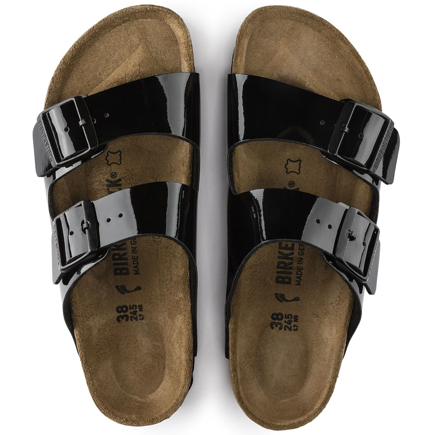 Birkenstock Arizona Birko-Flor Patent Black Patent 2 Birkenstock Arizona Birko-Flor Patent Black Patent - Image 2