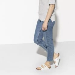 Birkenstock Arizona Birko-Flor Patent Patent White -Birkenstock Sale Store 1005294 f look f