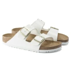 Birkenstock Arizona Birko-Flor Patent Patent White -Birkenstock Sale Store 1005294 pair