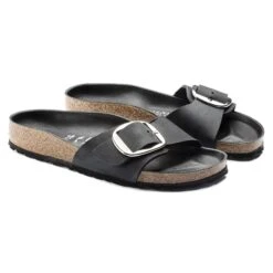 Birkenstock Madrid Big Buckle Oiled Leather Black -Birkenstock Sale Store 1006523 pair