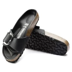Birkenstock Madrid Big Buckle Oiled Leather Black -Birkenstock Sale Store 1006523 sole