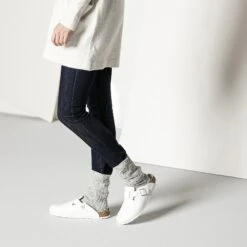 Birkenstock Cotton Slub Women Cotton-Polyamide-Elastane Gray/White -Birkenstock Sale Store 1008032 f look f