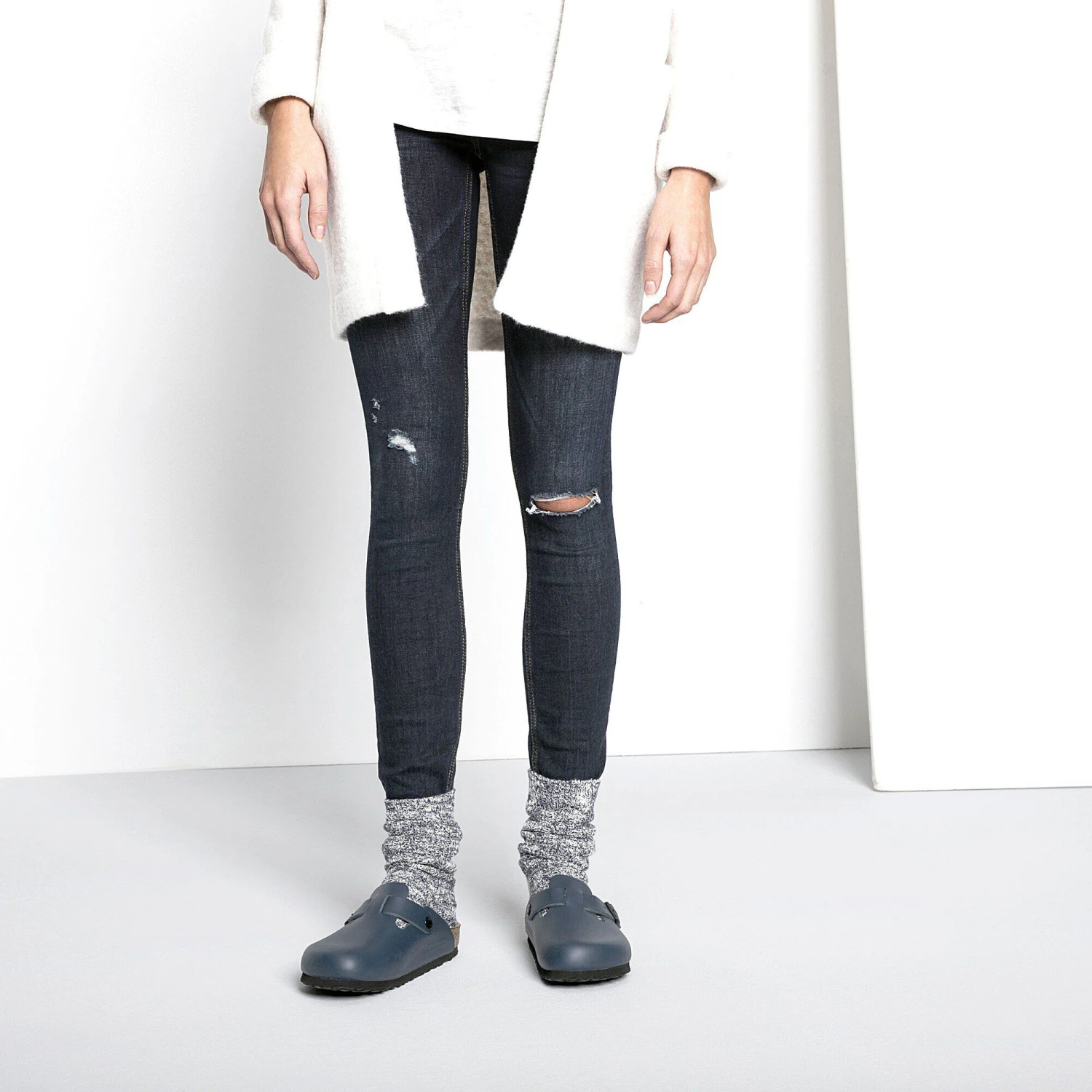 Birkenstock Cotton Slub Women Cotton-Polyamide-Elastane Blue/White 6 Birkenstock Cotton Slub Women Cotton-Polyamide-Elastane Blue/White - Image 6