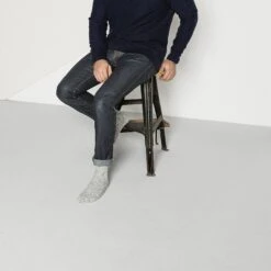 Birkenstock Cotton Slub Men Cotton-Polyamide-Elastane Gray/White 8 Birkenstock Cotton Slub Men Cotton-Polyamide-Elastane Gray/White -Birkenstock Sale Store 1008060 f closeup m