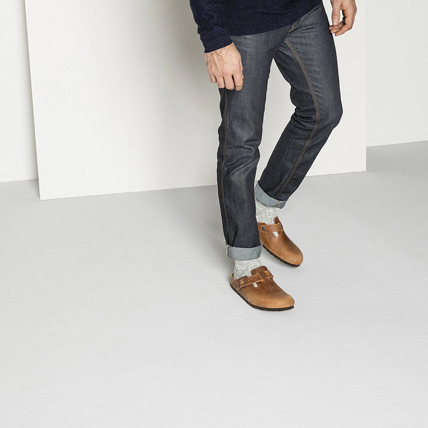 Birkenstock Cotton Slub Men Cotton-Polyamide-Elastane Gray/White 6 Birkenstock Cotton Slub Men Cotton-Polyamide-Elastane Gray/White - Image 6