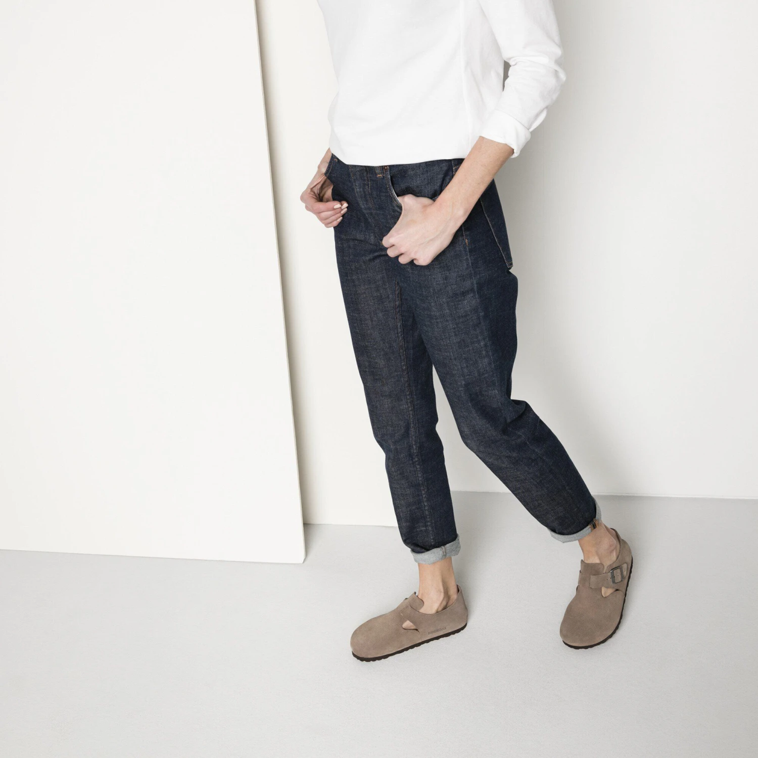 Birkenstock London Suede Leather Taupe 4 Birkenstock London Suede Leather Taupe - Image 4