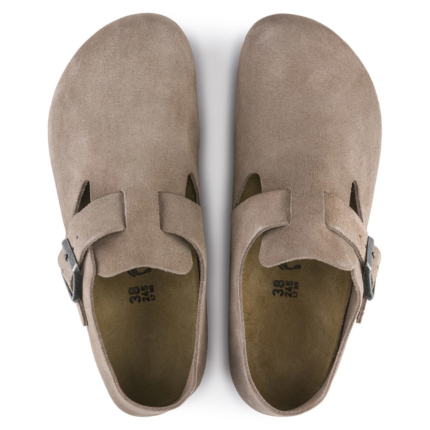 Birkenstock London Suede Leather Taupe 2 Birkenstock London Suede Leather Taupe - Image 2