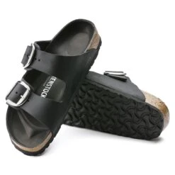 Birkenstock Arizona Big Buckle Oiled Leather Black -Birkenstock Sale Store 1011075 sole