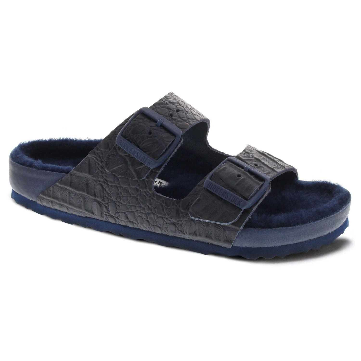 Birkenstock Arizona Leather Croco Navy 1 Birkenstock Arizona Leather Croco Navy