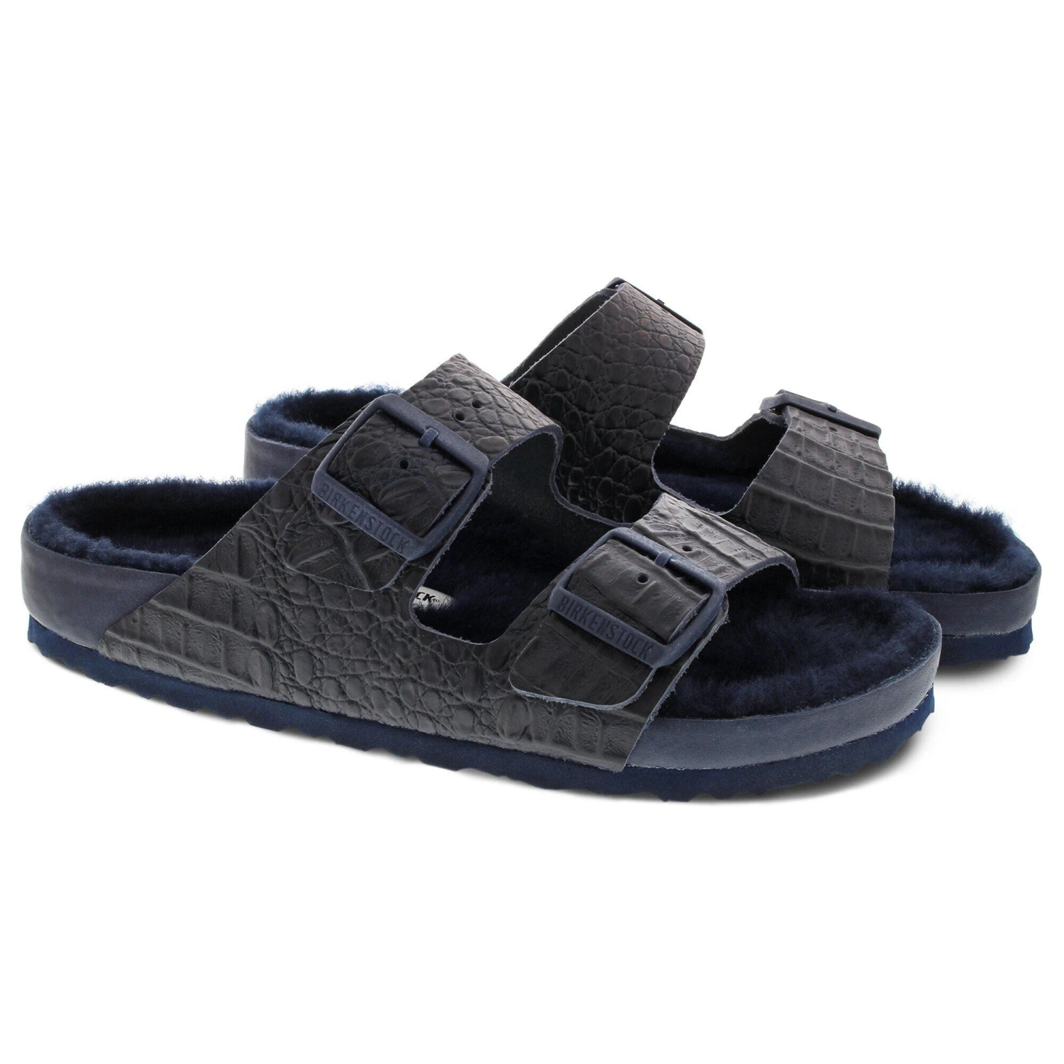 Birkenstock Arizona Leather Croco Navy 4 Birkenstock Arizona Leather Croco Navy - Image 4