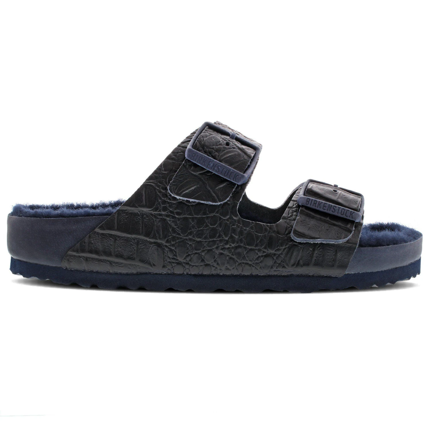Birkenstock Arizona Leather Croco Navy 2 Birkenstock Arizona Leather Croco Navy - Image 2
