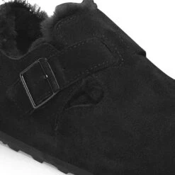 Birkenstock London Shearling Suede Leather Black -Birkenstock Sale Store 1014960 detail 1
