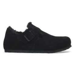 Birkenstock London Shearling Suede Leather Black -Birkenstock Sale Store 1014960 side