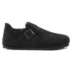 Birkenstock London Shearling Suede Leather Black -Birkenstock Sale Store 1014961 side
