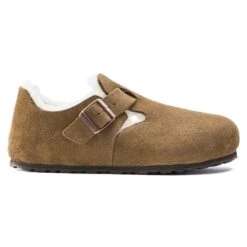 Birkenstock London Shearling Suede Leather Dark Tea -Birkenstock Sale Store 1014963 side
