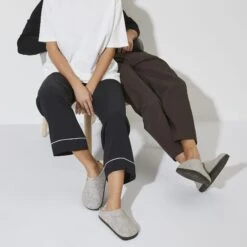 Birkenstock Zermatt Shearling Wool Felt Light Gray -Birkenstock Sale Store 1015086 detail 7