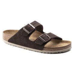 Birkenstock Arizona Nubuck Leather Steer Soft Brown