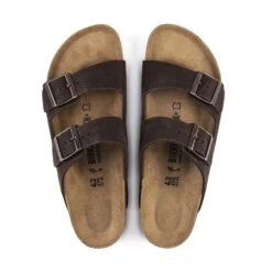 Birkenstock Arizona Nubuck Leather Steer Soft Brown -Birkenstock Sale Store 1015396 top
