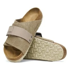 Birkenstock Kyoto Nubuck-Suede Leather Taupe -Birkenstock Sale Store 1015572 sole