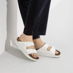Arizona Platform Vegan Birko-Flor White -Birkenstock Sale Store 1015806 f closeup f