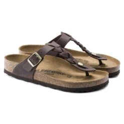 Birkenstock Gizeh Braided Oiled Leather Habana -Birkenstock Sale Store 1015925 pair