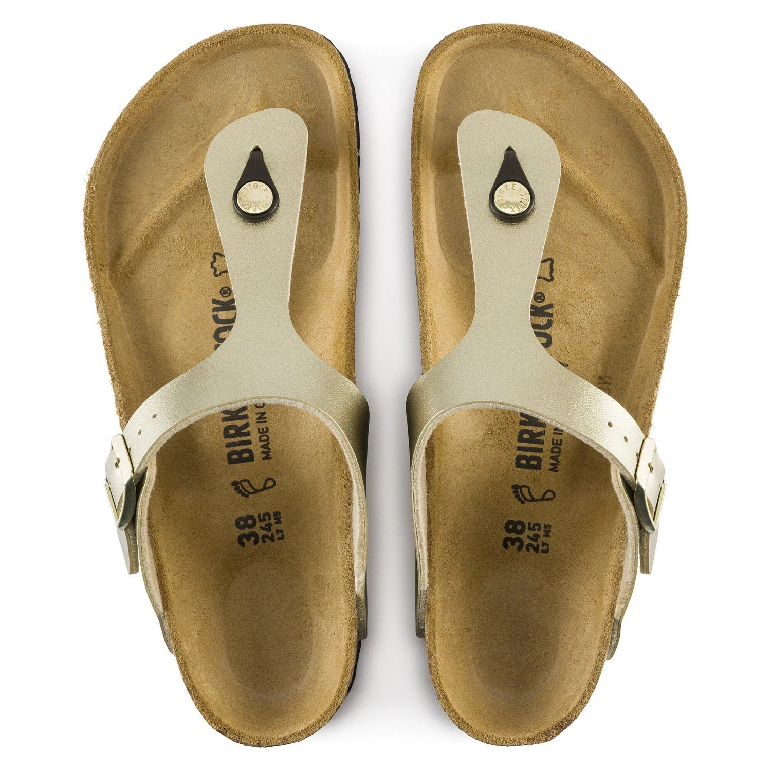 Birkenstock Gizeh Birko-Flor Gold 2 Birkenstock Gizeh Birko-Flor Gold - Image 2