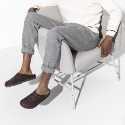 Birkenstock Zermatt Shearling Wool Felt Mocha -Birkenstock Sale Store 1016570 f look m