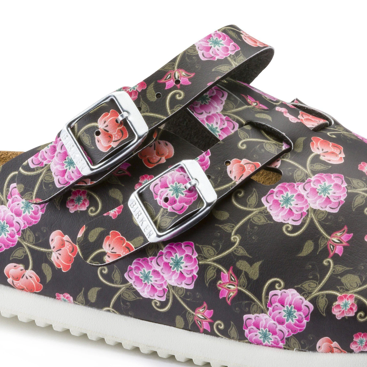 Birkenstock Kay SL Birko-Flor Blooming Roses Black 5 Birkenstock Kay SL Birko-Flor Blooming Roses Black - Image 5