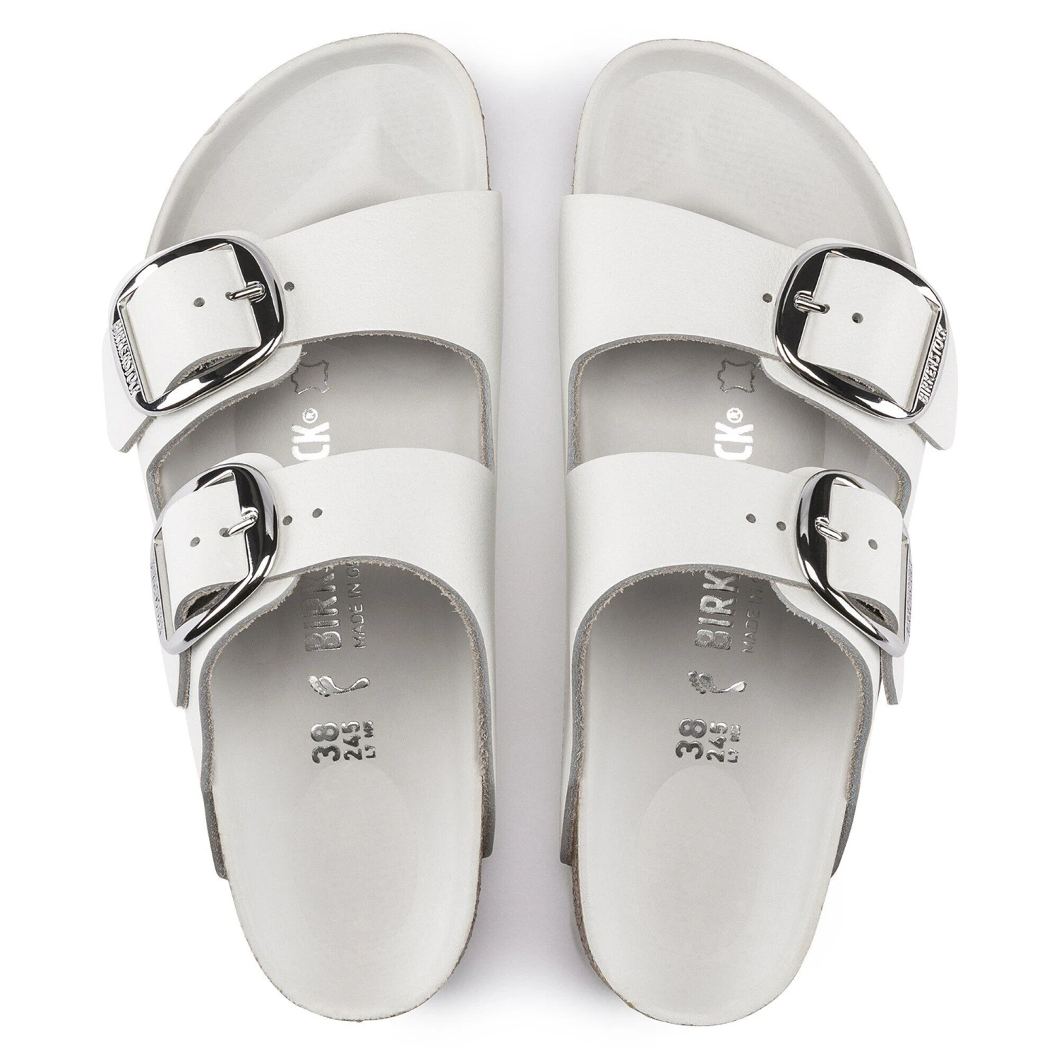 Birkenstock Arizona Big Buckle Leather White 2 Birkenstock Arizona Big Buckle Leather White - Image 2