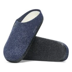 Birkenstock Zermatt Shearling Wool Felt Dark Blue -Birkenstock Sale Store 1017535 sole