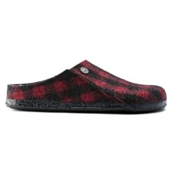 Birkenstock Zermatt Shearling Wool Felt Plaid Red -Birkenstock Sale Store 1017544 side