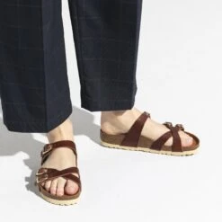 Birkenstock Franca Oiled Leather Cognac -Birkenstock Sale Store 1017568 f closeup f