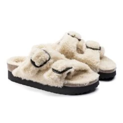 Arizona Big Buckle Shearling Shearling Teddy Eggshell -Birkenstock Sale Store 1017642 pair