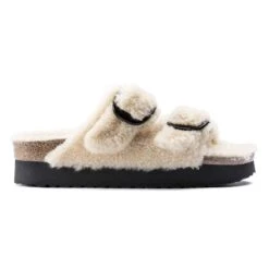 Arizona Big Buckle Shearling Shearling Teddy Eggshell -Birkenstock Sale Store 1017642 side