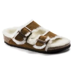 Birkenstock Arizona Shearling Kids Suede Leather Mink