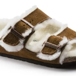 Birkenstock Arizona Shearling Kids Suede Leather Mink -Birkenstock Sale Store 1017792 detail 1