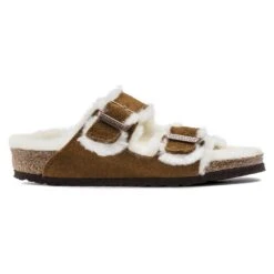 Birkenstock Arizona Shearling Kids Suede Leather Mink -Birkenstock Sale Store 1017792 side