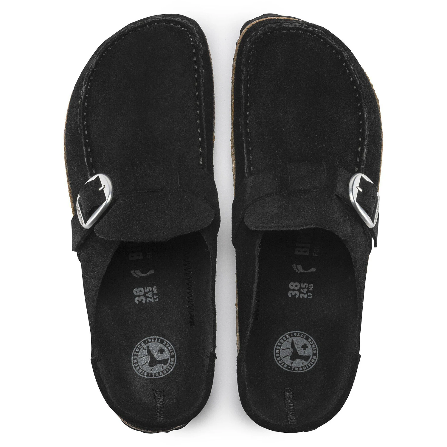 Birkenstock Buckley Suede Leather Black 2 Birkenstock Buckley Suede Leather Black - Image 2