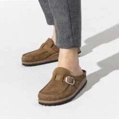 Birkenstock Buckley Suede Leather Tea 15 Birkenstock Buckley Suede Leather Tea -Birkenstock Sale Store 1017828 f closeup f