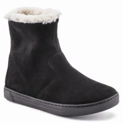 Birkenstock Lille Kids Suede Leather Black