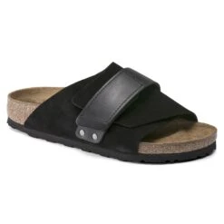 Birkenstock Kyoto Oiled Leather-Suede Leather Black