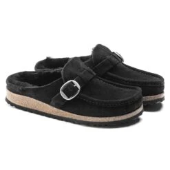 Birkenstock Buckley Shearling Suede Leather Black 22 Birkenstock Buckley Shearling Suede Leather Black -Birkenstock Sale Store 1018126 pair