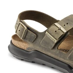 Birkenstock Milano Crosstown Men Oiled Leather Faded Khaki -Birkenstock Sale Store 1018427 detail 1