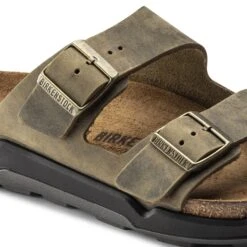 Birkenstock Arizona Crosstown Men Oiled Leather Faded Khaki -Birkenstock Sale Store 1018463 detail 1